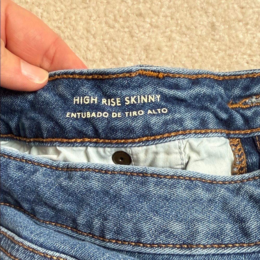 Universal Thread Blue Distressed Skinny Jeans - Picture 3 of 3